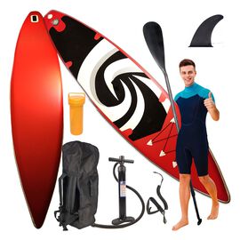 Deska SUP Black Forest, 380 x 79 x 15 cm, z akcesoriami, czerwona