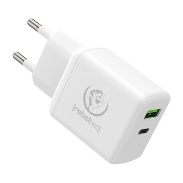 REBELTEC_Ładowarka sieciowa Rebeltec QC3.0+PD20W, 2 porty, biała_1