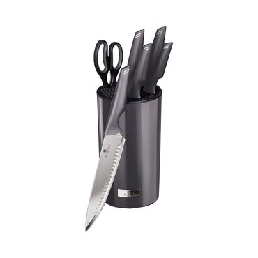 BERLINGERHAUS_Zestaw 5 noży Carbon Pro z nożyczkami w bloku, szary_1