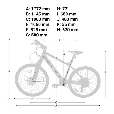 Rower elektryczny górski Purebike Classic MTB1O, 27,5”, szary
