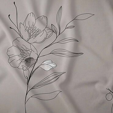 HOME SATIN_Pościel satynowa 140 x 200 cm Home Satin, beżowa w drobne kwiaty_2