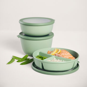 MISKA MEPAL, CIRQULA BENTO, 250 + 250 + 500 ml, szałwiowa