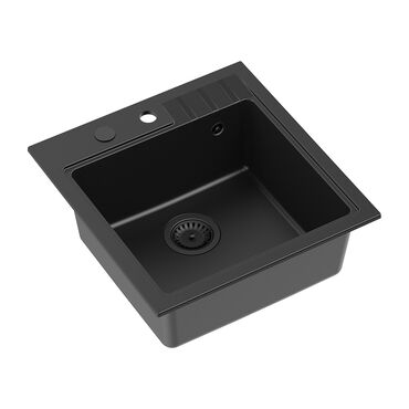 ROOT_Zlewozmywak granitowy Root Chef Leo Box, czarny mat, 50 x 52 x 20 cm_1