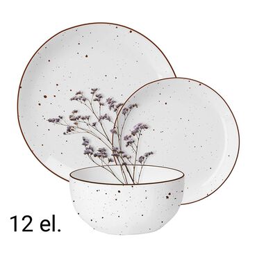 MG HOME_Zestaw obiadowy z porcelany na 4 osoby MG Home Gemma, 12 elementów, biały_1