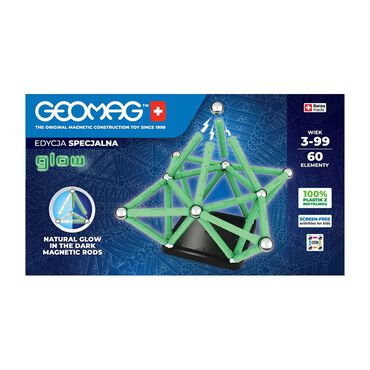 GEOMAG_Klocki magnetyczne Geomag Glow, świecące w ciemności, 60 elementów_1