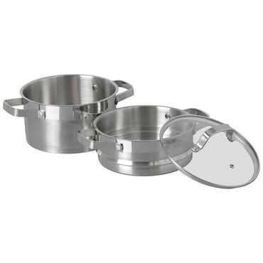 MG HOME_Garnek z wkładką na parę PROFESSIONAL , 20 cm, srebrny, 3,6 l_3