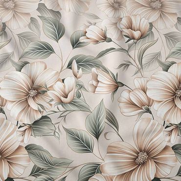HOME SATIN_Pościel satynowa 140 x 200 cm Home Satin, beżowa w kwiaty_2