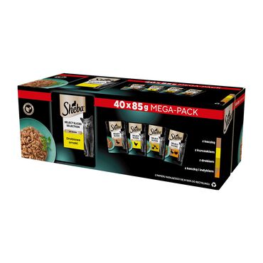 SHEBA_Mokra karma Sheba Selection Select Slices Drobiowe Smaki, dla dorosłych kotów, 40 x 85 g_1
