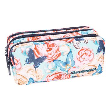 COOLPACK_Saszetka potrójna Primus, piórnik, wzór Butterflies1