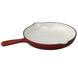 Patelnia 25 cm MG Home Infinito, żeliwna, czerwona