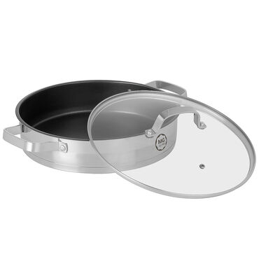 MG HOME_Garnek niski z pokrywką PROFESSIONAL , 28 cm, srebrny, 3,6 l_3
