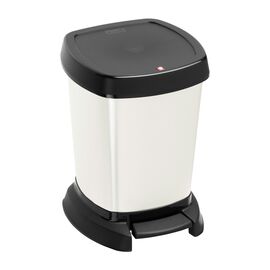 Kosz na śmieci Rotho Paso, biały, 6 L, z pedałem