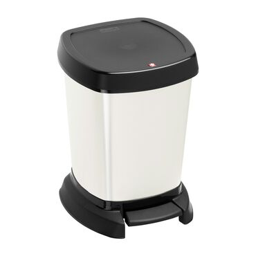 ROTHO_Kosz na śmieci Rotho Paso, biały, 6 L, z pedałem_1