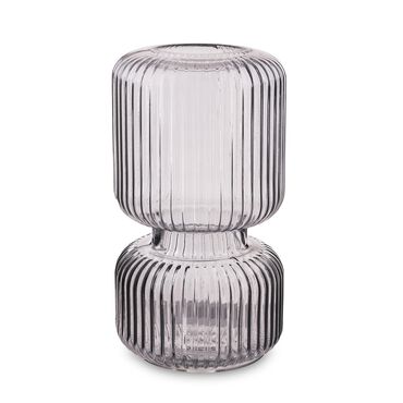 Wazon szklany 21,5 x 11,5 x 11,5 cm, szary, dekoracyjny1