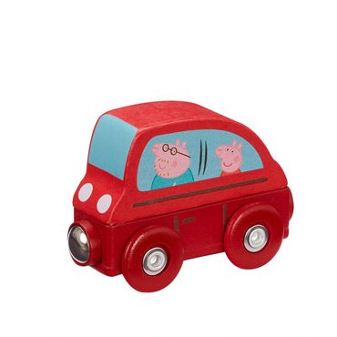 PEPPA_Drewniany minipojazd Peppa, czerwone auto1