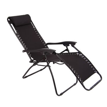 Fotel luksusowy Relax, rozkładany, z podnóżkiem, czarny