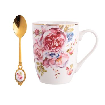 ALTOM DESIGN_Kubek ze złotą łyżeczką Scarlett, 300 ml, kremowy, NBC, w pudełku_1