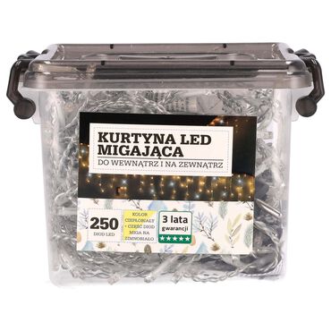 JUMI_Kurtyna świetlna 250 LED Jumi sople, ciepły biały z efektem Flash_2