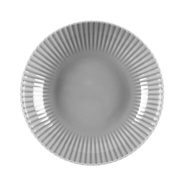 Zestaw talerzy dla 6 osób Daisy, porcelana, szare, 18 elementów