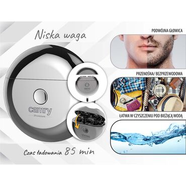 Golarka podróżna Camry 2938, 2-głowicowa, z USB