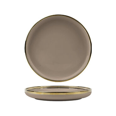 FLORINA_Komplet 6 talerzy porcelanowych Berlotti, 20 cm, brązowe1