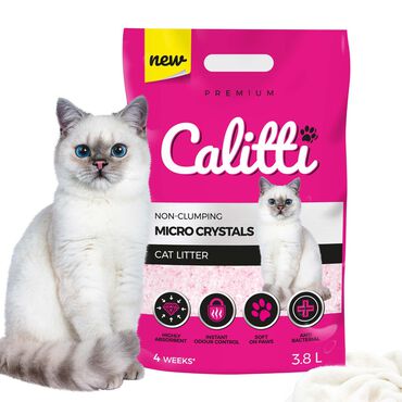 Żwirek silikonowy dla kota Calitti Micro Crystals, 8 x 3,8L