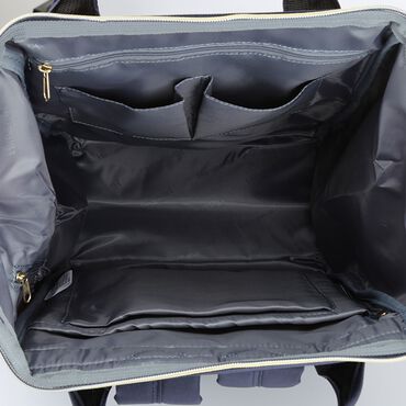 Plecak miejski Himawari, 19 l, z USB, szaro-granatowy