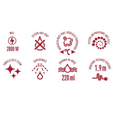 Żelazko parowe ze stopą nieprzywierającą MPM MZE-25, 2000 W