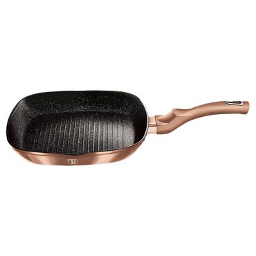 Patelnia grillowa 28 cm, BerlingerHaus Rose Gold, nieprzywierająca