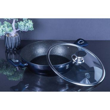 Płytki garnek z pokrywką BERLINGERHAUS AQUAMARINE, aluminiowy, 3,8 l