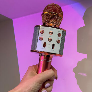 SETTY_Mikrofon z głośnikiem Bluetooth, 3 W, różowo złoty_6