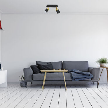 Lampa sufitowa Milagro Joker 2 x GU10, czarno-złota