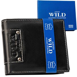 Skórzany portfel męski Always Wild, 12 x 9,5 x 2,5 cm