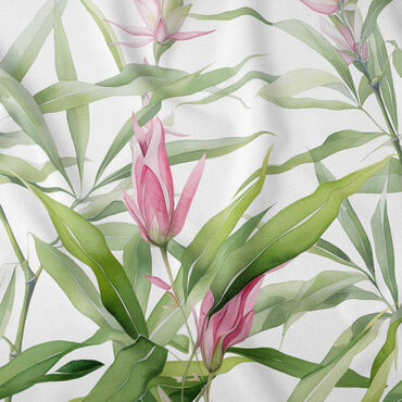 HOME SATIN_Pościel satynowa 220 x 200 cm Home Satin, szaro-różowe koła_4