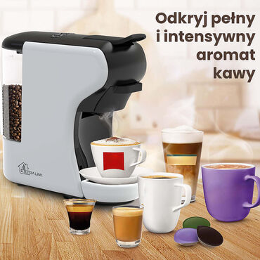 Ekspres wielokapsułkowy Extralink Home, 6 systemów kapsułek, czarno-biały