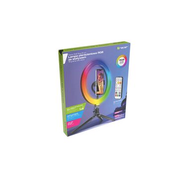 Lampa pierścieniowa Tracer RGB Ring 26 cm, ze statywem