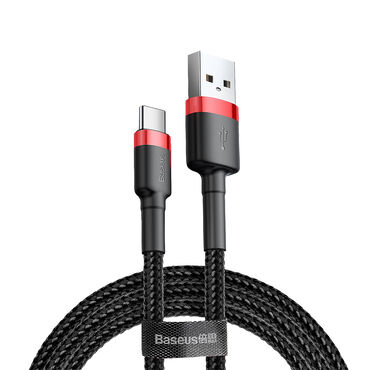 BASEUS_Kabel USB-C, czarno-czerwony, błyskawiczne ładowanie, 2 m_1