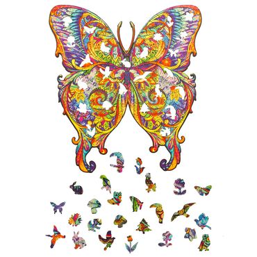Puzzle drewniane konturowe motyl, 250 elementów_1