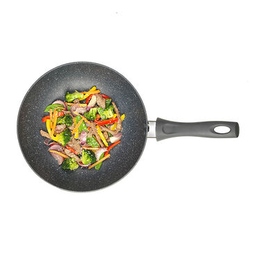 Patelnia 28 cm Russell Hobbs Nightfall Stone, nieprzywierająca, niebieski marmur