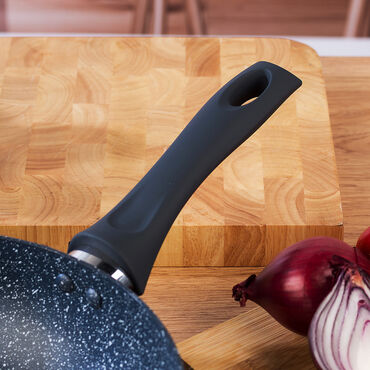 Patelnia 28 cm Russell Hobbs Nightfall Stone, nieprzywierająca, niebieski marmur