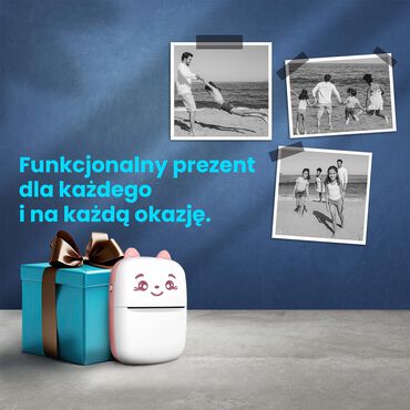 Mini drukarka termiczna Extralink, różowa, bluetooth