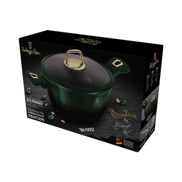 Garnek ze szklaną pokrywką EMERALD, 2,5 l, aluminiowy