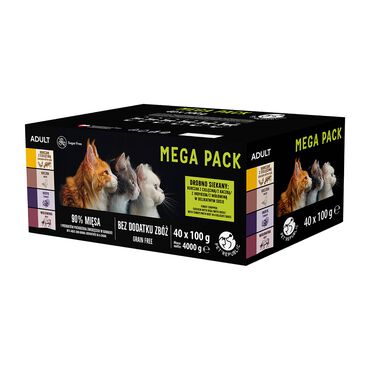 PET REPUBLIC_Karma dla dorosłych kotów Pet Republic, mokra, 40 saszetek x 100 g1