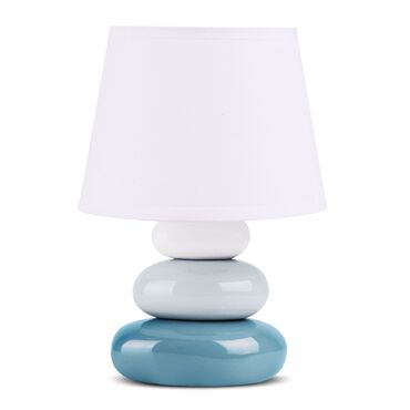 KONSIMO_Lampa nocna Salu, 18 cm, kamyki, niebieska_1