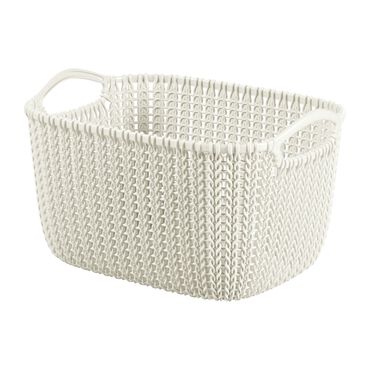CURVER_Kosz prostokątny KNIT, kremowy, S_1