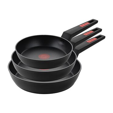 FLORINA_Zestaw 3 patelni Thermosensor by Mateusz Gessler, non-stick, czarne_1