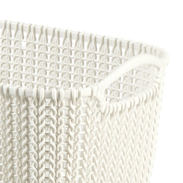 Kosz prostokątny KNIT, kremowy, S