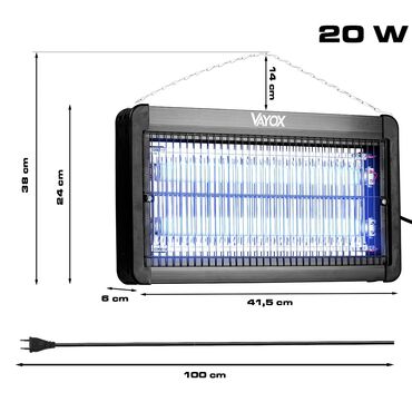 Lampa owadobójcza Vayox IKV-20W, 100 m2, z tacką na owady
