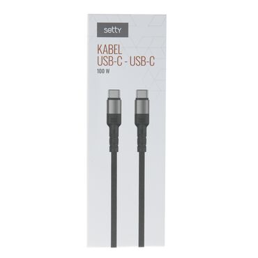 SETTY_Kabel USB-C USB-C, 100 W, czarny, 1 m_1