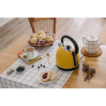 Czajnik elektryczny stalowy Mellerware Spring, 1,8 l, 2200 W, żółty